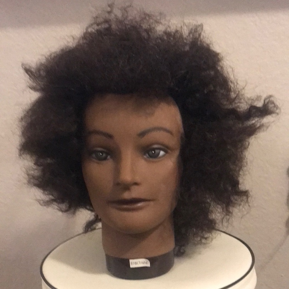 Afro Mannequin Heads With 100%Real Human Hair Hairdressing Training